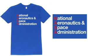NASA Worm, Eco-Friendly, Acrostic T-Shirt