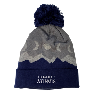 Artemis Moon Phases Beanie With Pom 24197