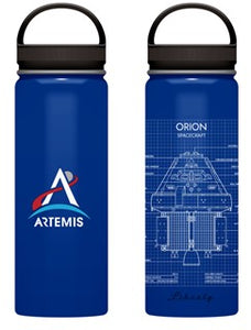 Artemis Program Orion Space Craft Blue Print Textured Bottle