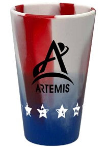 NASA Logo or Artemis Program Red, White and Blue Silicone Pint