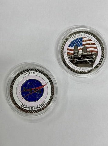 LR 2024 NASA Recovery Team USS San Diego Full Color Logo Coin