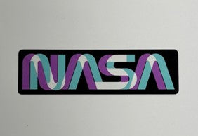 NASA Worm Logo Miami Vice Sticker