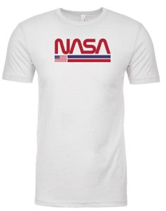 NASA Worm Logo With Flag Lines T-Shirt