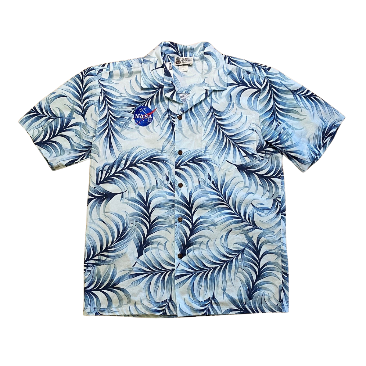 NASA Logo Hawaiian Button Up Shirt – myNASAstore