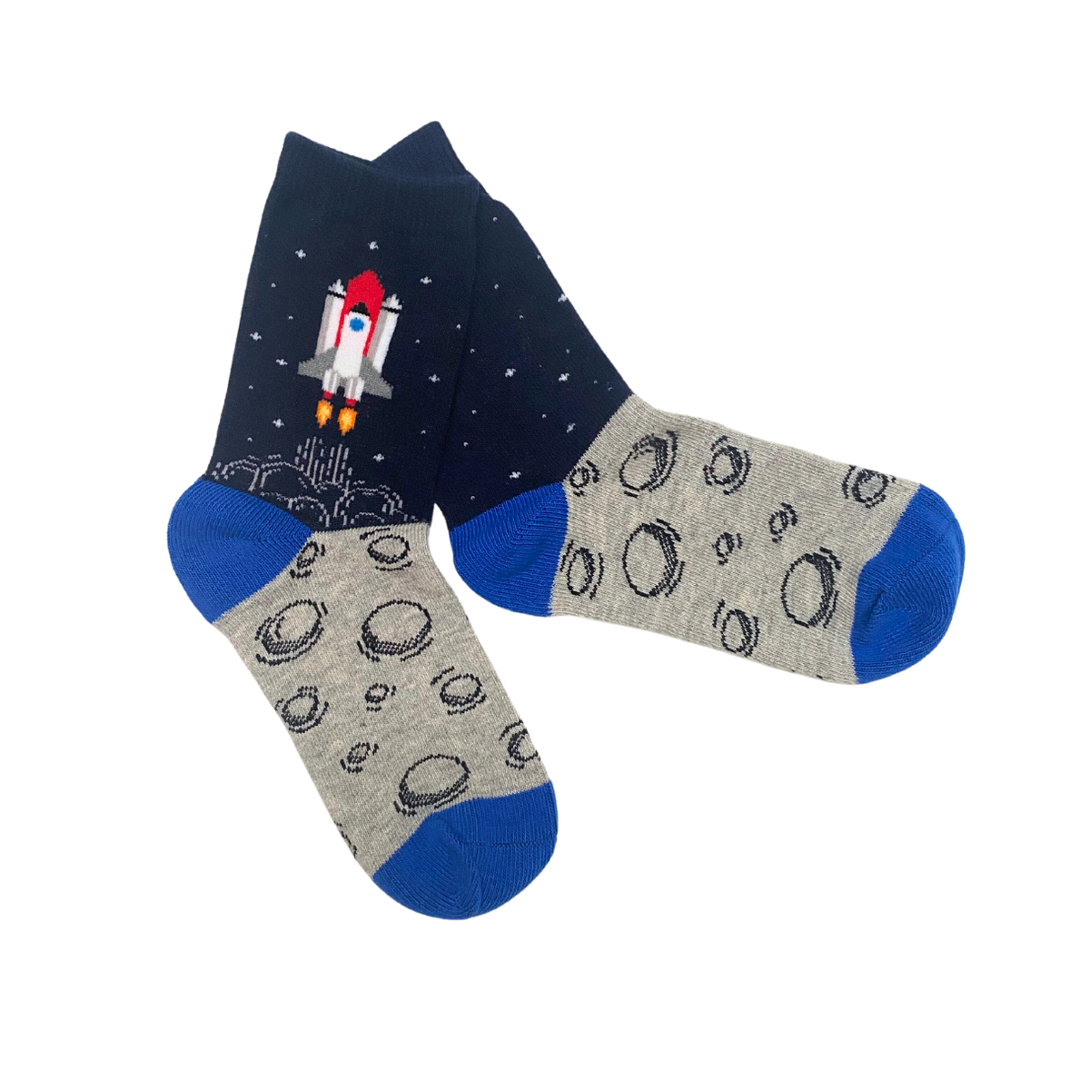 Shuttle Blast Off Moon Youth Socks – myNASAstore