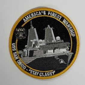 LR 2024 NASA Recovery Team USS San Diego Embroidered Patch - Velcro or Iron On