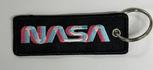 NASA Worm Logo Miami Vice Key Fob