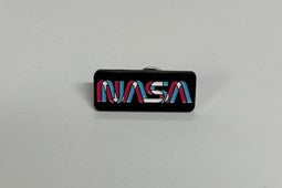 NASA Worm Logo Miami Vice Lapel Pin