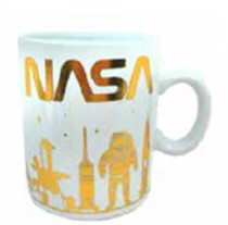 NASA Worm Mini Mug In Gold With Other Space Themes 25058