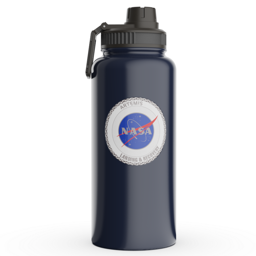 LR 2024 NASA Recovery Team USS San Diego 32 oz Water Bottle WITH FLIP TOP LID NOT Pictured