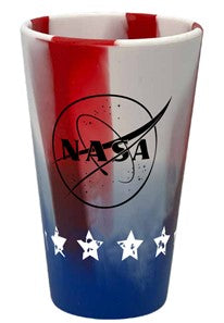 NASA Logo or Artemis Program Red, White and Blue Silicone Pint