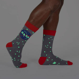 Sock Crew Men NASA Stargazer Glows In Dark 15010