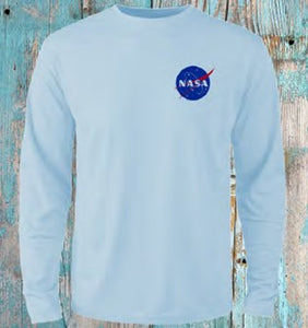 NASA Vector Logo SPF 50 Long Sleeve Performance Shirt with Sea Turtle Quad
