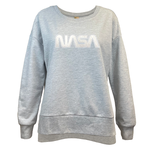 MCS NASA Worm Ladies Sweatshirt Ash