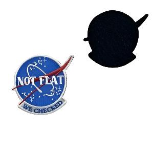 Not Flat We Checked Embroidered Patch- Velcro or Iron On