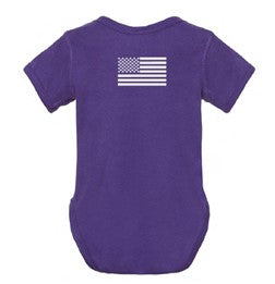 Artemis Typeface Space Themed Sparkly Onesie With Flag On Back
