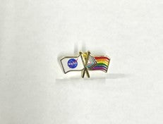 NASA with Rainbow Flag Lapel Pin