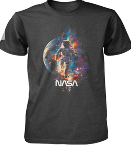 NASA Worm Logo Galaxial Explosion T-shirt