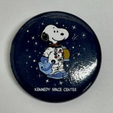 Kennedy Space Center Snoopy Astronaut Galaxy Button