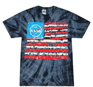 NASA American Flag Tie-Dye T-Shirt (Youth Sizes Available)