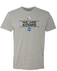 NASA We Are Artemis with Flag on Back T-Shirt