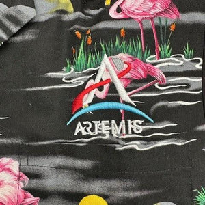 Artemis Program Hawaiian Flamingo Button Up Shirt