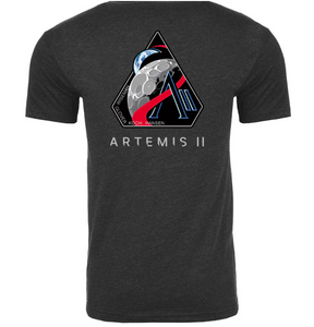 Artemis II Logo with NASA Worm Distressed Logo on Front T-Shirt (Youth Sizes Available)