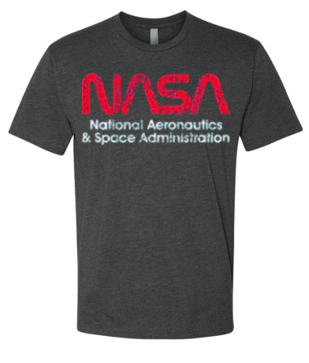 Artemis II Logo with NASA Worm Distressed Logo on Front T-Shirt (Youth Sizes Available)