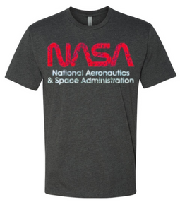 Artemis II Logo with NASA Worm Distressed Logo on Front T-Shirt (Youth Sizes Available)