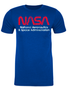 Artemis II Logo with NASA Worm Distressed Logo on Front T-Shirt (Youth Sizes Available)