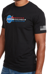 PDL - Prototype Development Lab All Stars Next Level T-shirt with NASA Logo and USA Flag