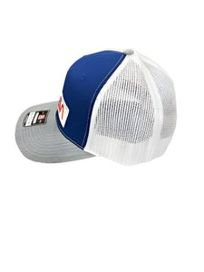 NASA Worm Logo Richardson Mesh Cap Blue, Grey and White 28079