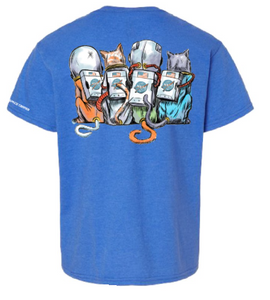NASA Kennedy Space Center Astronaut Cats Royal Mist T-Shirts (Youth Sizes Available)