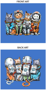 NASA Kennedy Space Center Astronaut Cats Royal Mist T-Shirts (Youth Sizes Available)