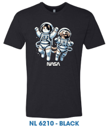 NASA Worm Cat & Dog Astronauts Shirt