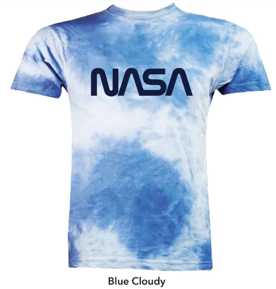 NASA Worm Logo Tie Dye T-shirt