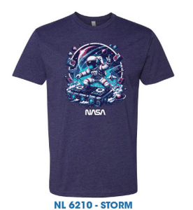 NASA Worm Logo Astronaut DJ T-shirt