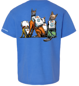 NASA Kennedy Space Center Astronaut Dogs Royal Mist T-Shirts (Youth Sizes Available)