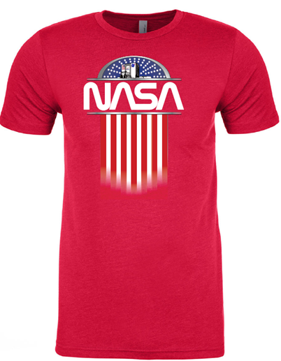 NASA Worm Logo Vehicle Assembly Building Flag T-Shirt (Youth Sizes Available)
