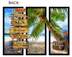 Artemis Program Logo Kennedy Space Center SPF 50 Long Sleeve Performance Shirt with Space Themed Signs