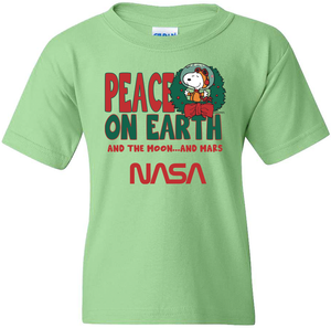 Shirt Peace On Earth Snoopy NASA Worm