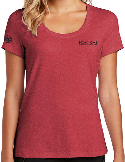 2025 TEAM ROCKET LADIES Screen Printed District Scoop Neck T-shirt