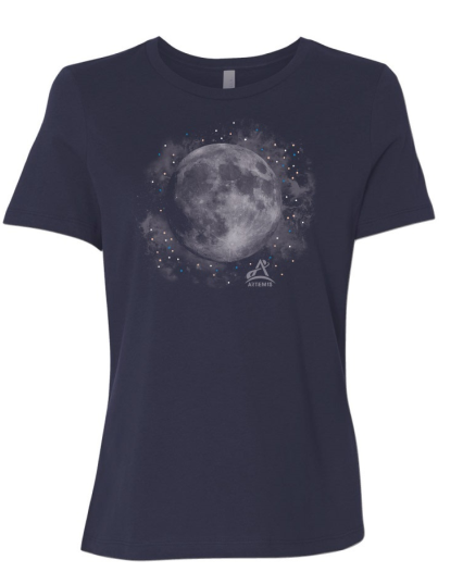 Artemis Moon Sparkle Ladies T-shirt
