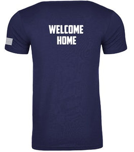 LR 2024 NASA Landing and Recovery Team with NASA Logo, Stars and Stripes, Welcome Home Next Level Screen Printed T-shirt