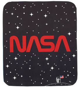 NASA Worm Logo in Star Field Mouse Pad with Astronaut and Flag 26591