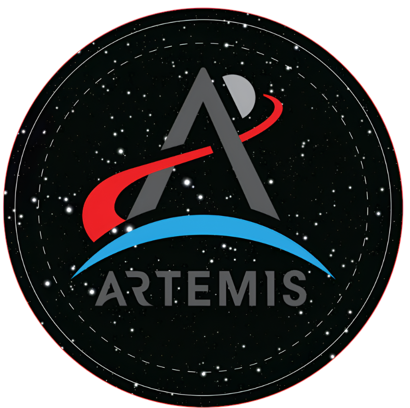 Artemis Program with Stars Mouse Pad 8" Round 21370