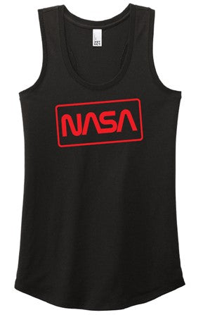 NASA Worm Stamp Ladies Tank Top