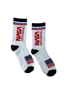 NASA Worm USA Flag Socks