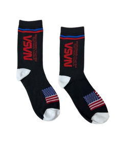 NASA Worm USA Flag Socks