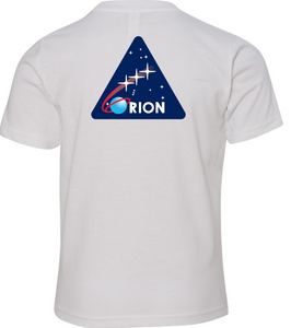 Orion Program with NASA Worm Logo on Front Left Chest T-shirt (Youth Sizes Available)